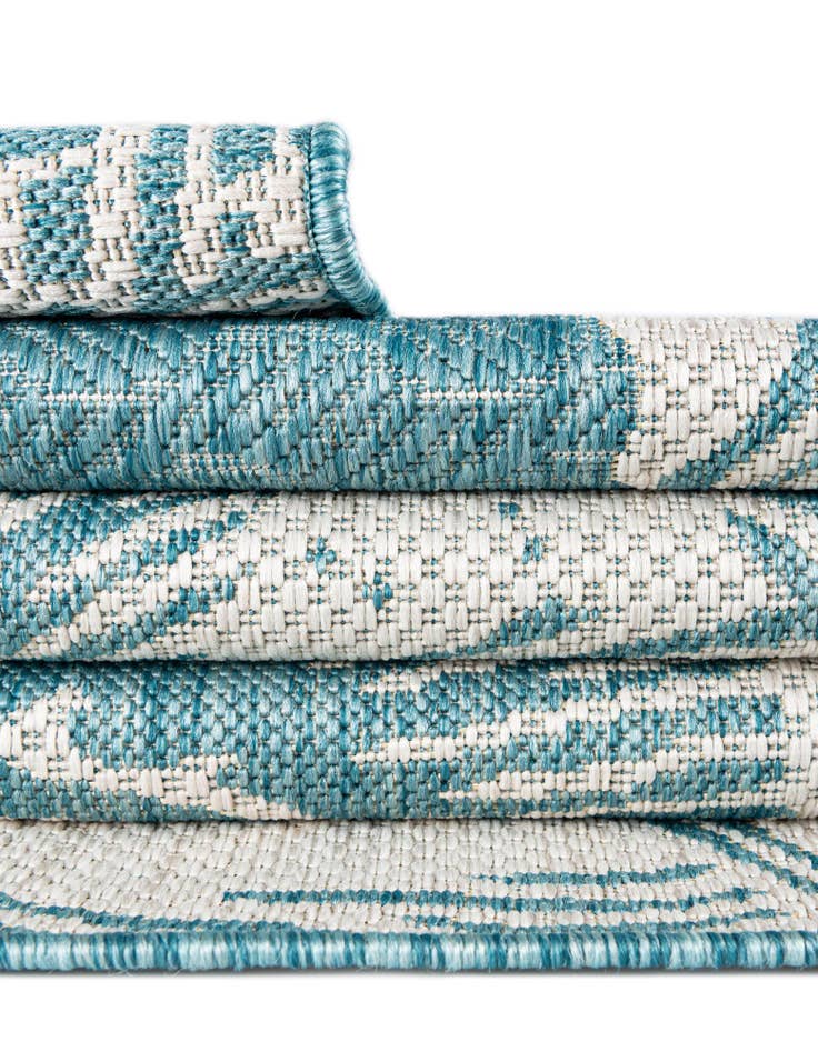 Detail image of  4' x 6'  Washable Coastal Indoor / Outdoor Rug