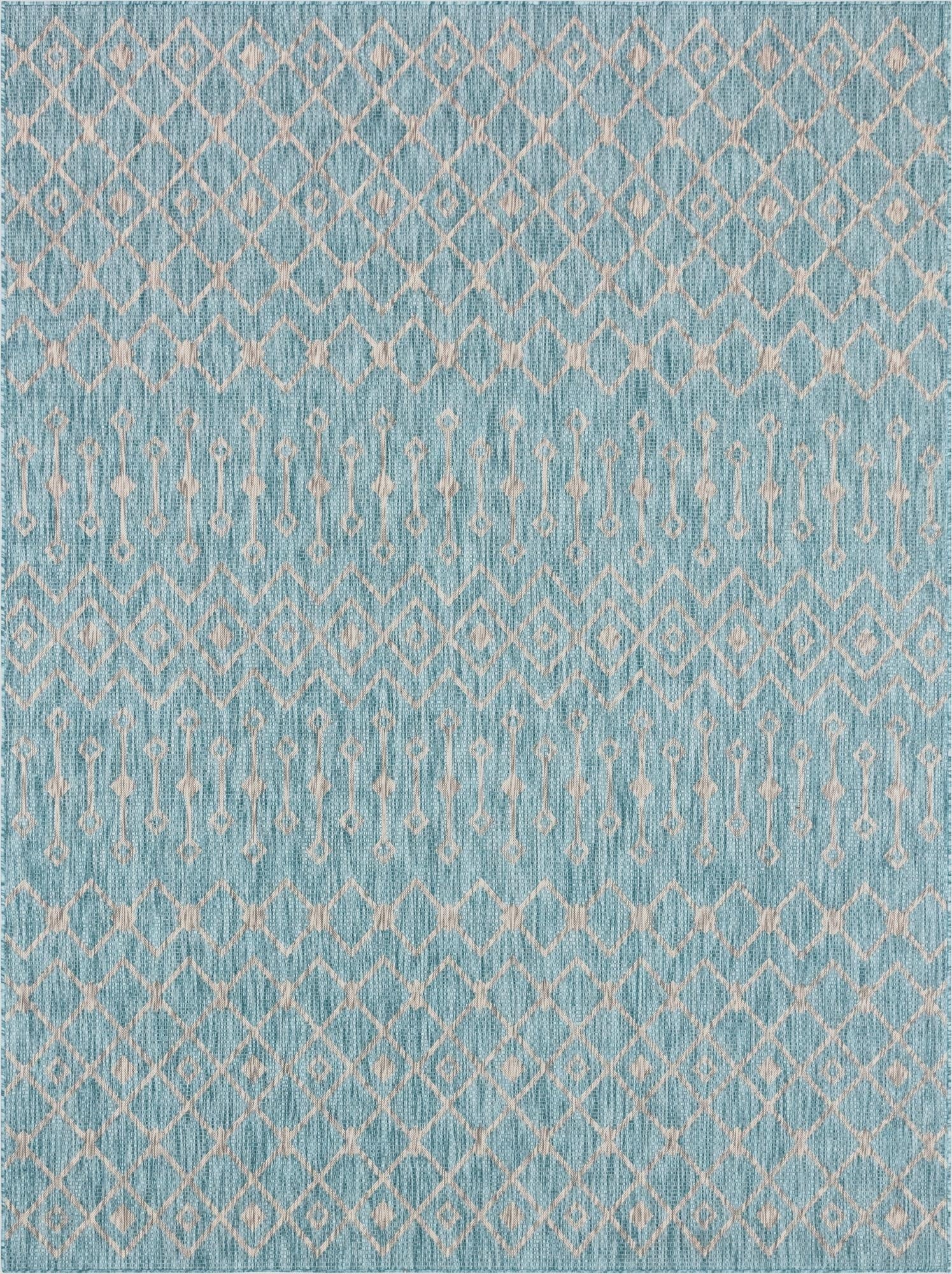  9' x 12'  Washable Lattice Indoor / Outdoor Rug
