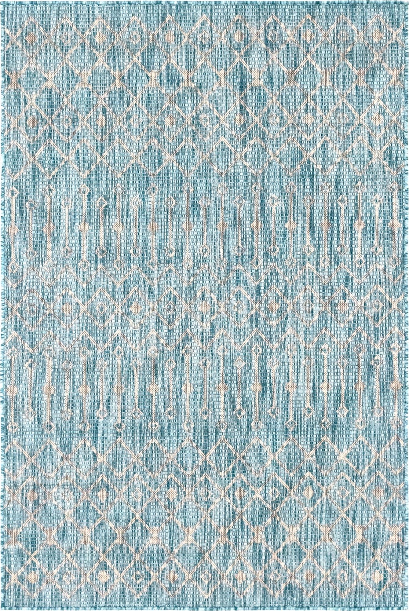  4' x 6'  Washable Lattice Indoor / Outdoor Rug