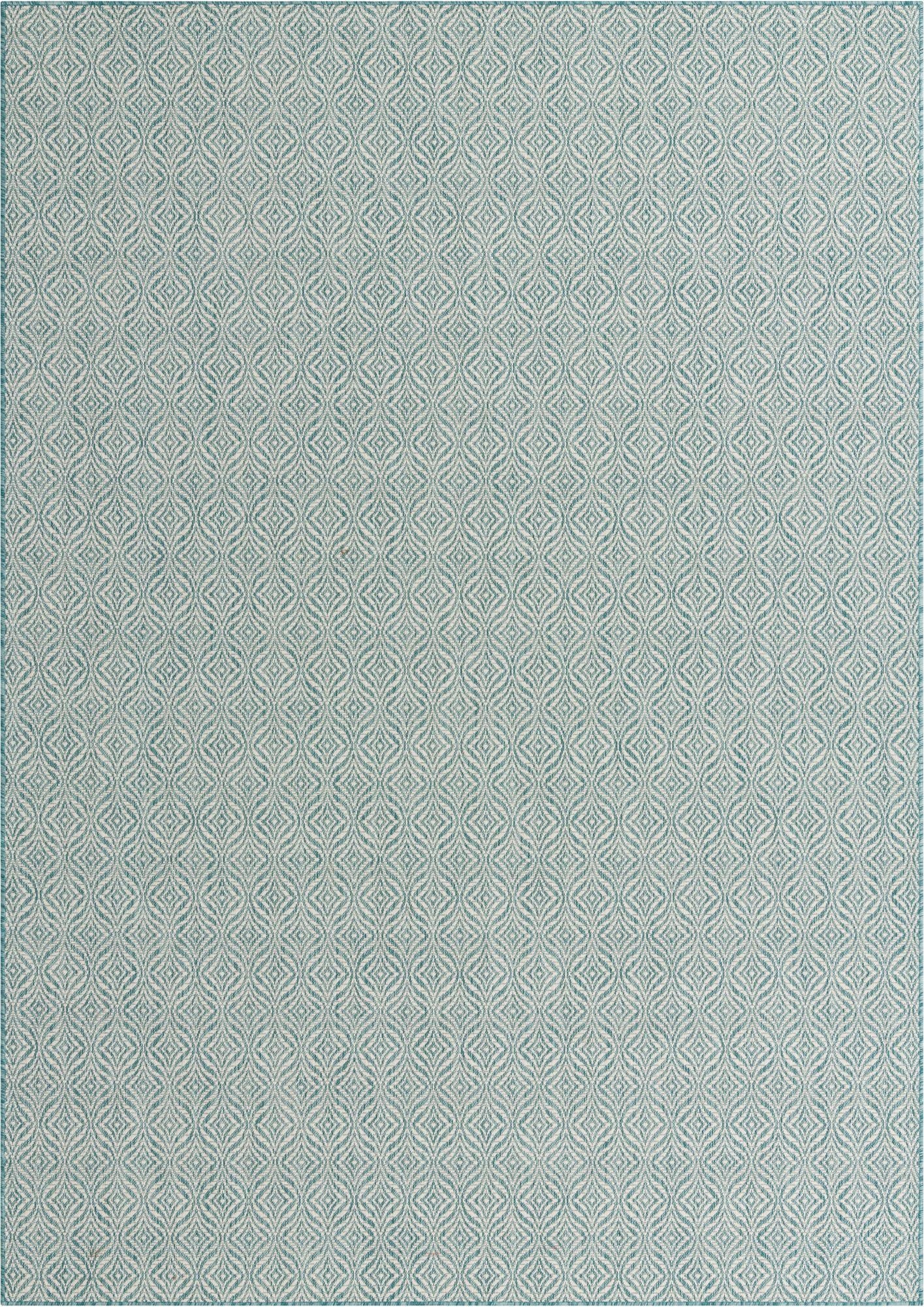  7' 10 x 11'  Washable Lattice Indoor / Outdoor Rug