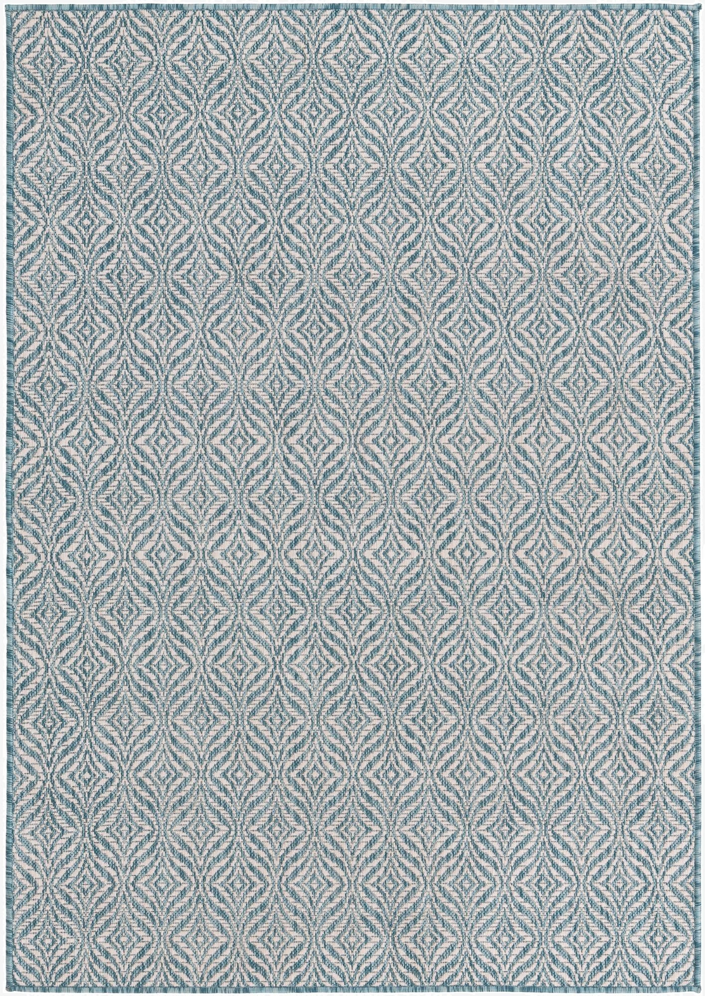 4' x 6'  Washable Lattice Indoor / Outdoor Rug