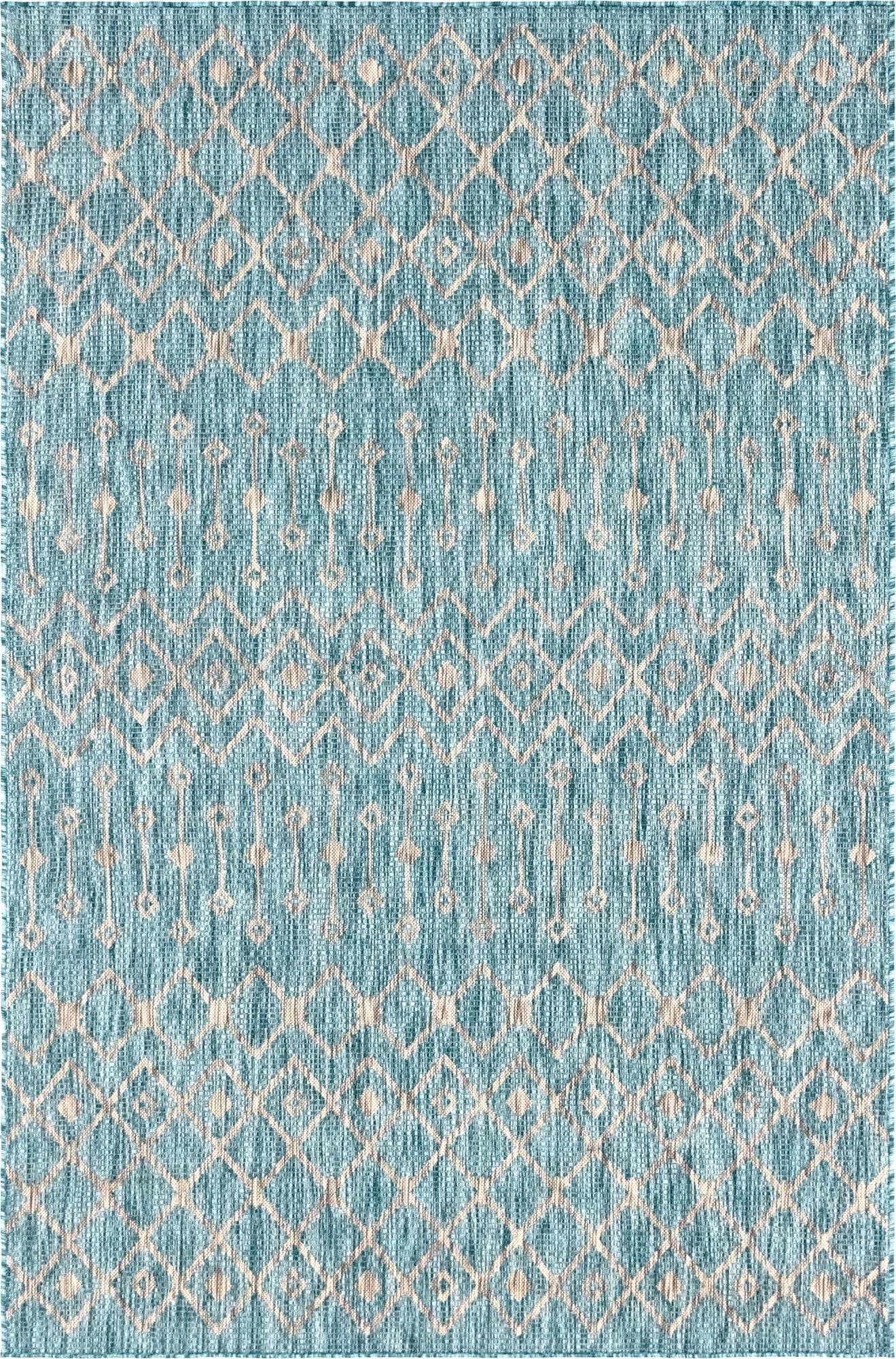  6' x 9'  Washable Lattice Indoor / Outdoor Rug