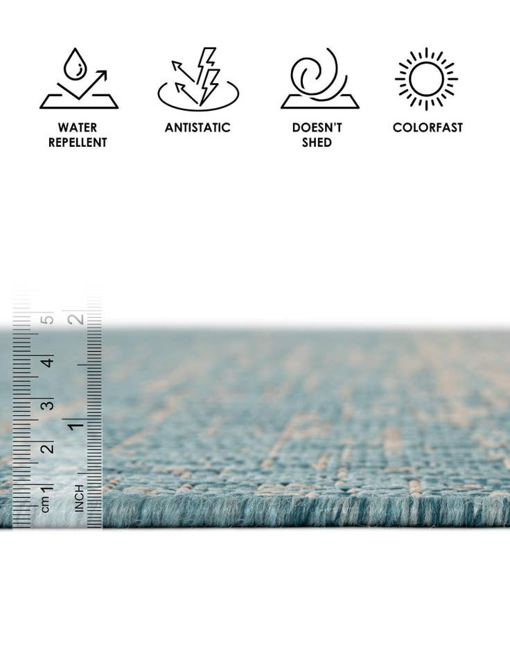 Detail image of  6' x 9'  Washable Modern Indoor / Outdoor Rug