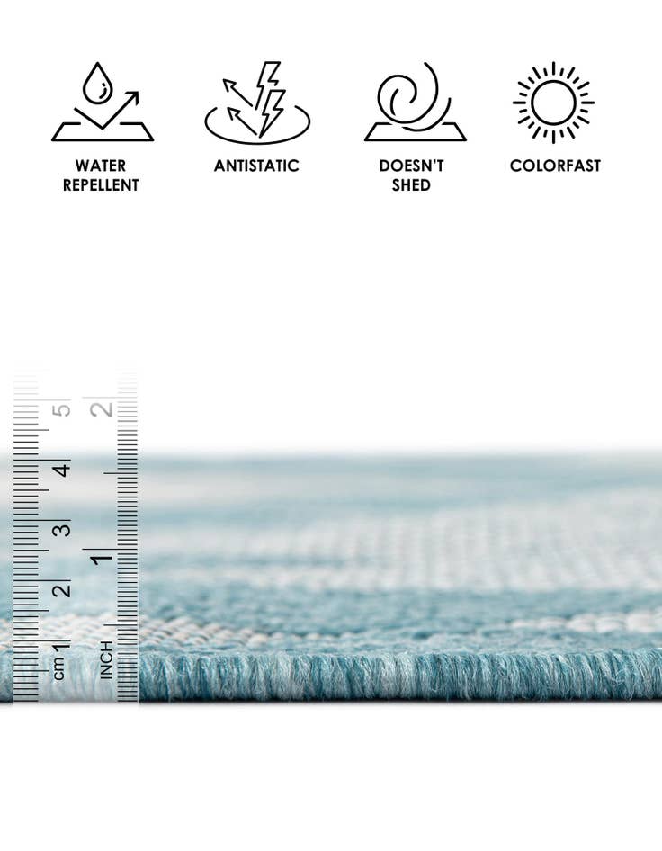 Detail image of  7' 10 x 10'  Washable Modern Indoor / Outdoor Rug