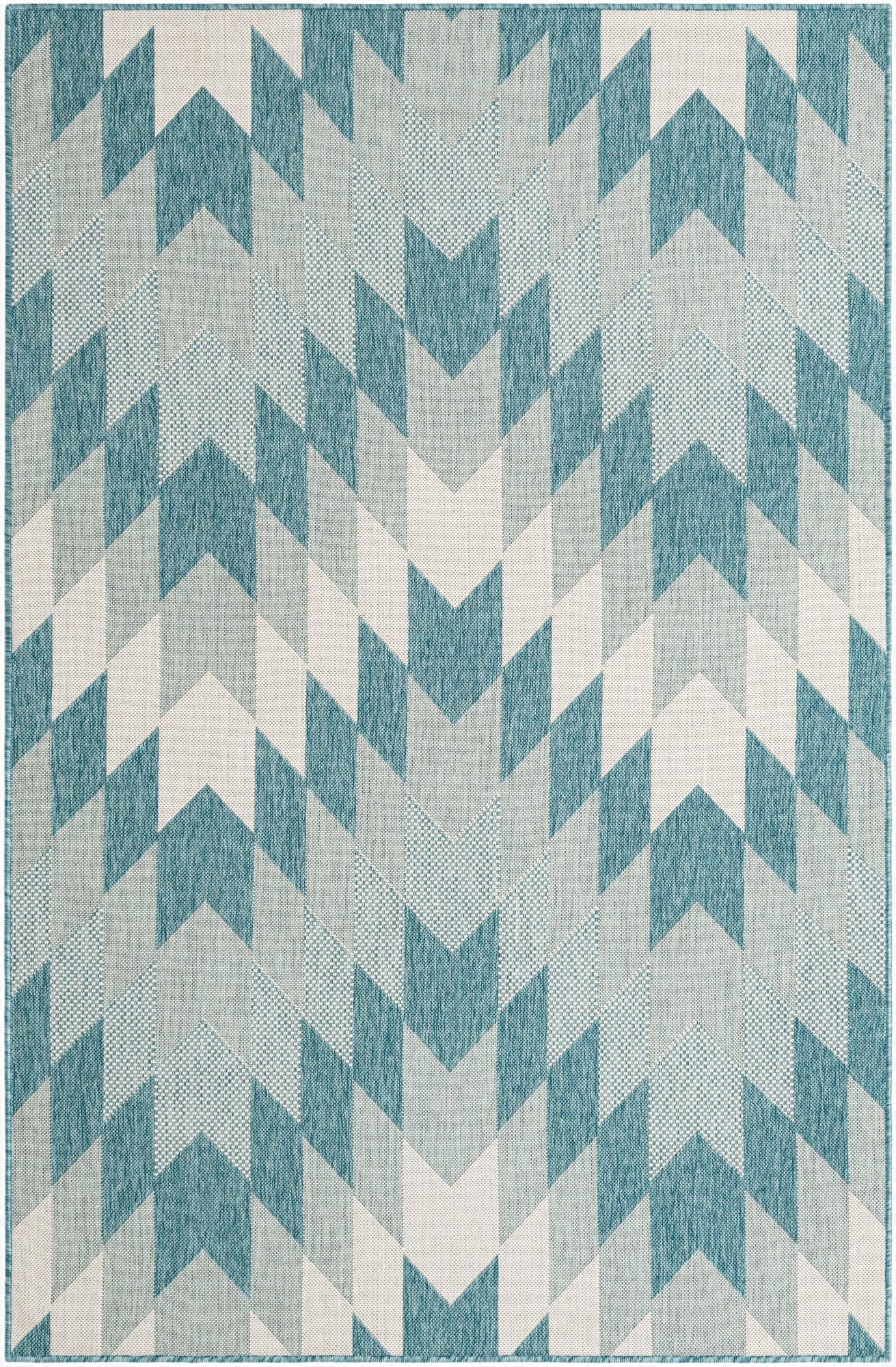  5' 3 x 8'  Washable Modern Indoor / Outdoor Rug