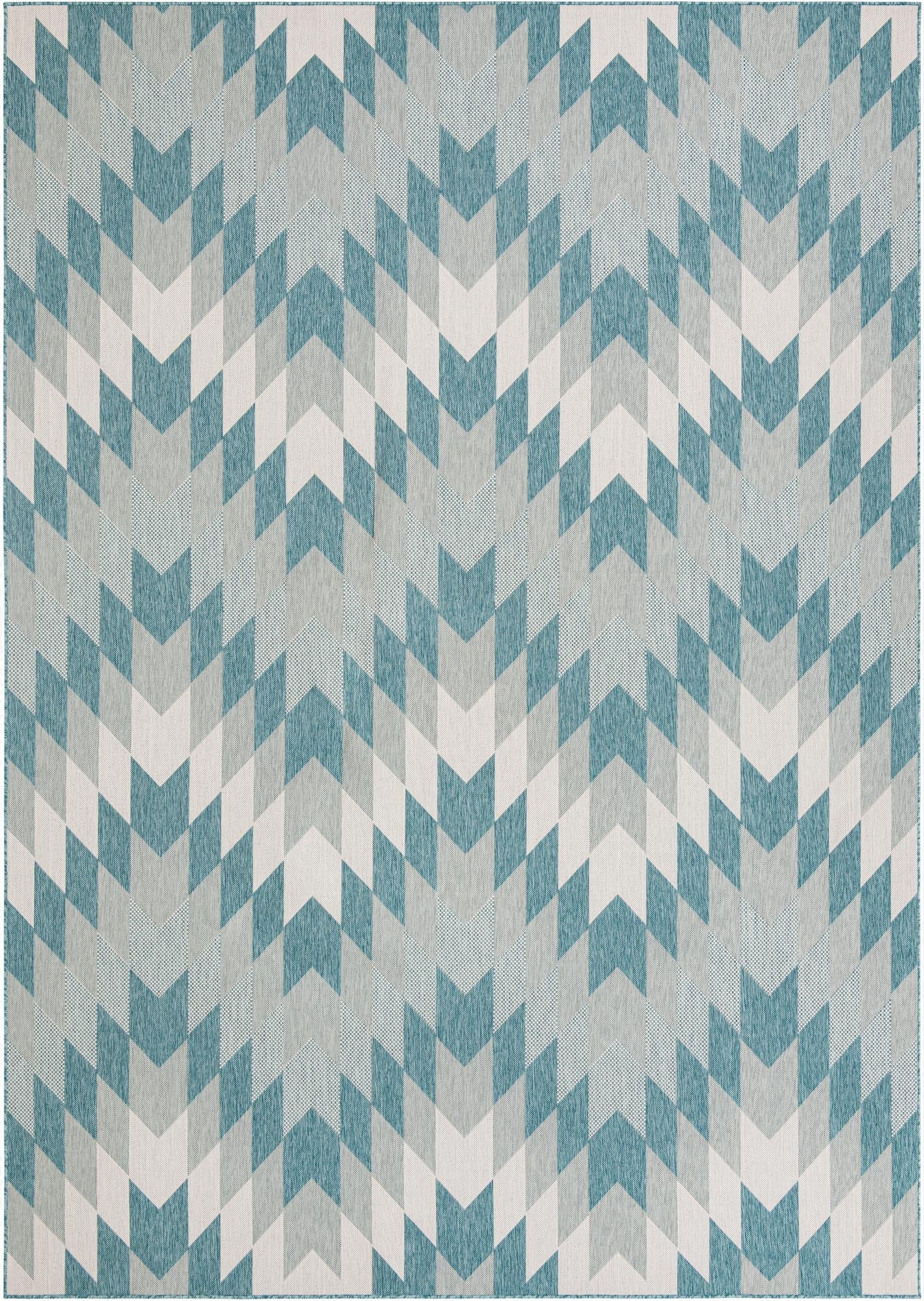  10' x 14'  Washable Modern Indoor / Outdoor Rug