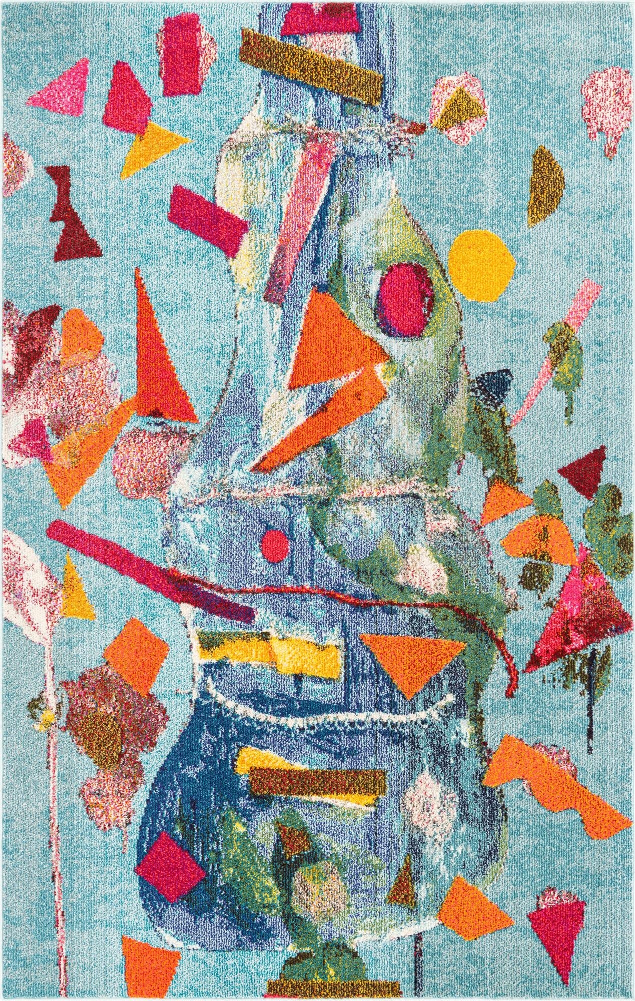  5' 3 x 8'  Washable Vivid Rug