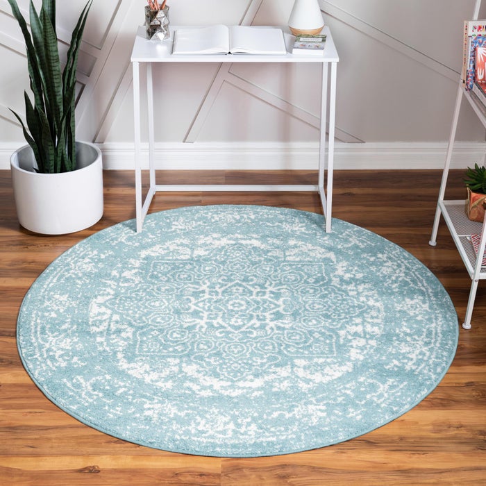 Red 7' 10 x 7' 10 Arlington Round Rug | Rugs.com