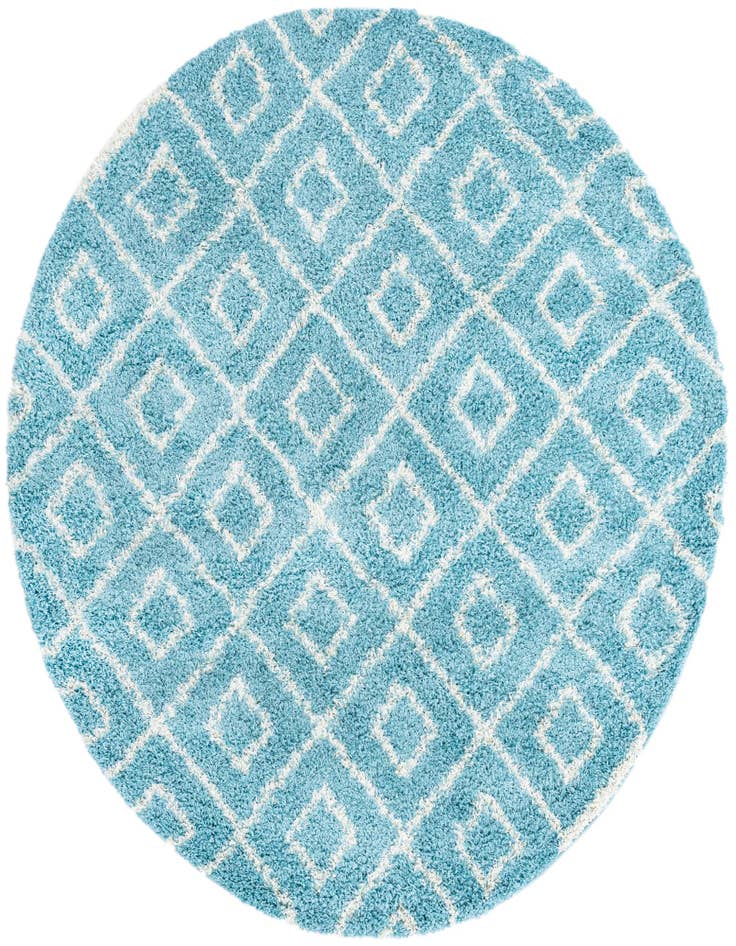 Detail image of  7' 10 x 7' 10 Lattice Shag Round Rug