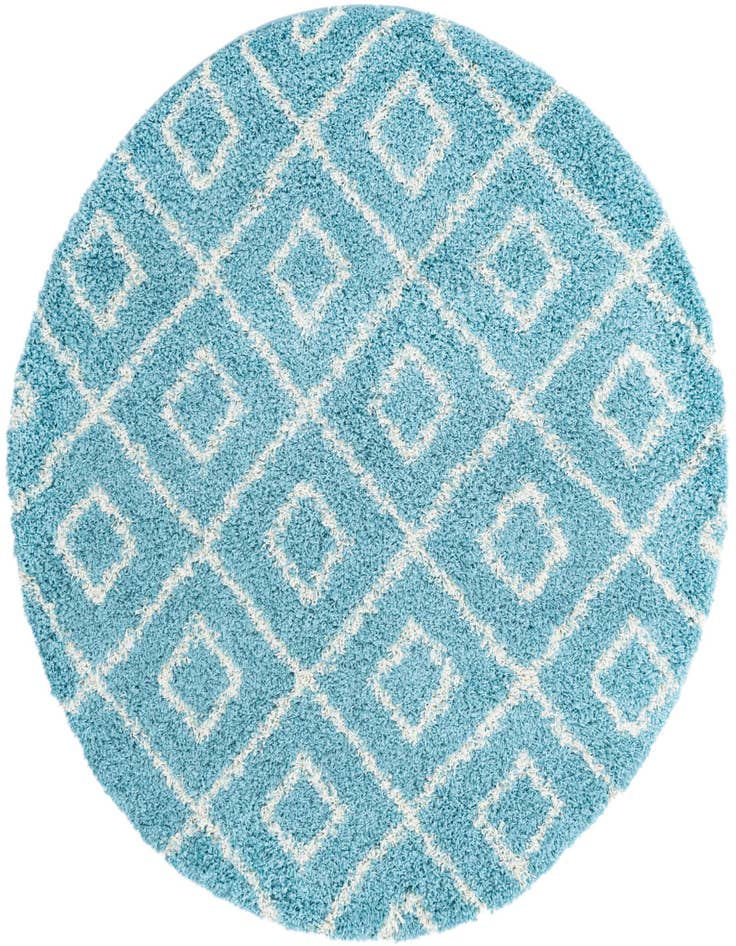 Detail image of  6' x 6' Lattice Shag Round Rug