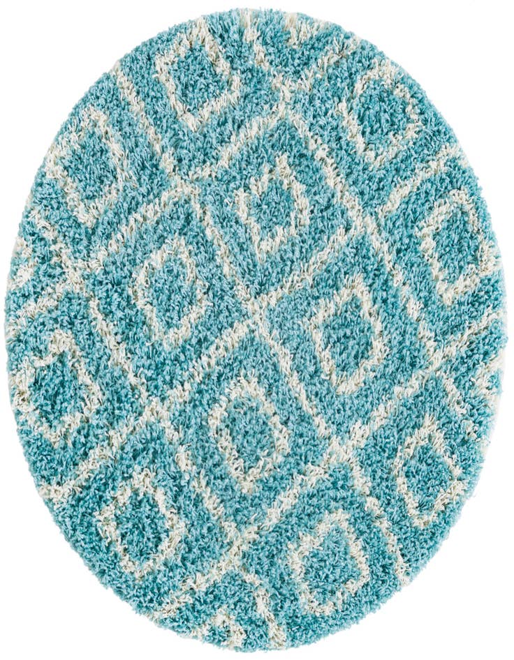 Detail image of  3' 3 x 3' 3 Lattice Shag Round Rug
