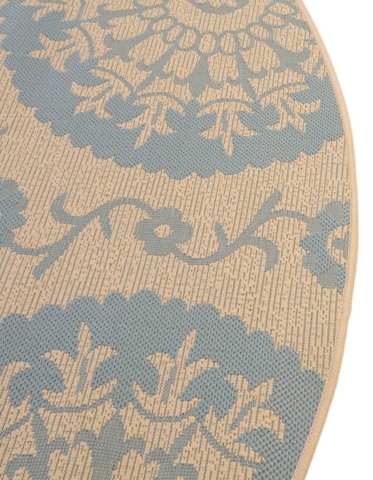 Detail image of  6' x 6'  Washable Botanical Indoor / Outdoor Round Rug