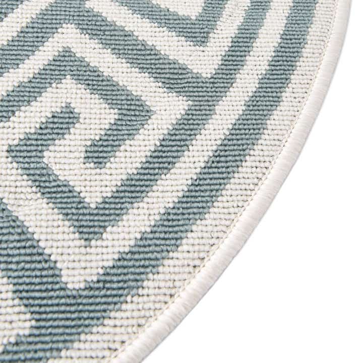 Aqua 4' x 4' Washable Coastal Indoor / Outdoor Round Rug | Rugs.com