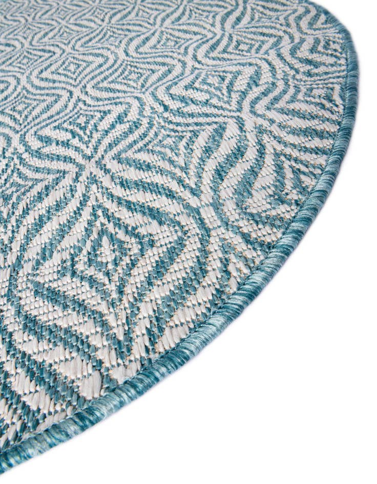 Detail image of  4' x 4'  Washable Lattice Indoor / Outdoor Round Rug