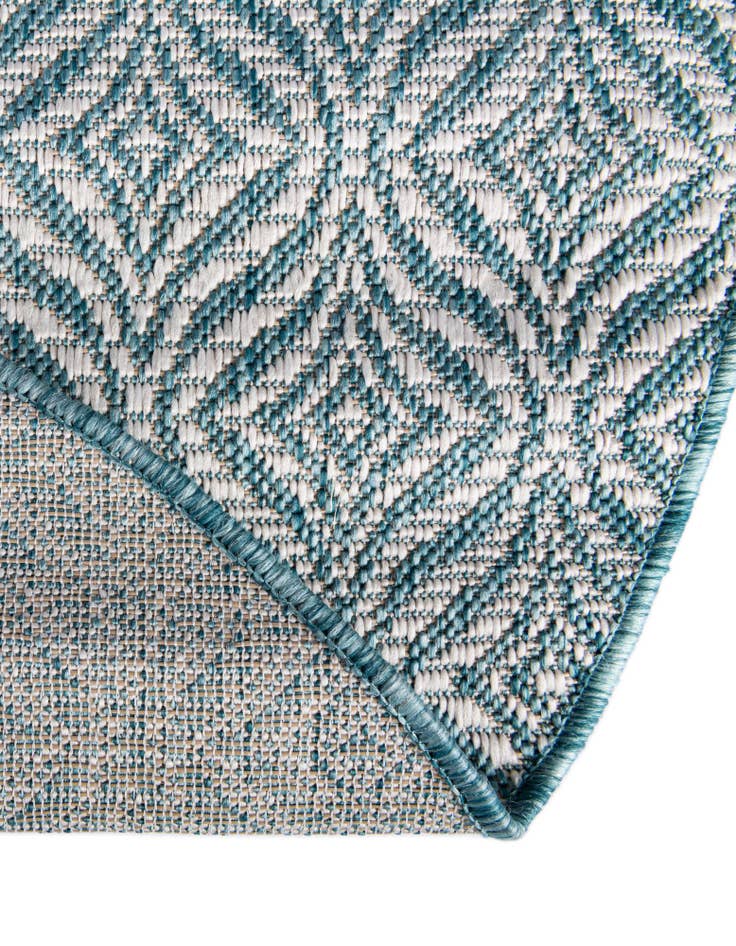 Detail image of  4' x 4'  Washable Lattice Indoor / Outdoor Round Rug