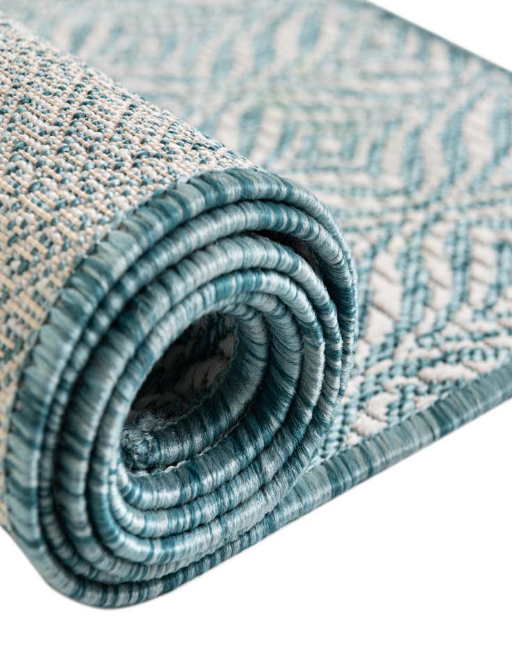 Detail image of  4' x 4'  Washable Lattice Indoor / Outdoor Round Rug