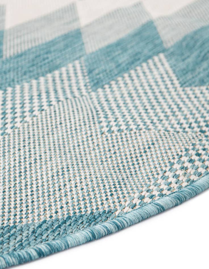 Detail image of  10' x 10'  Washable Modern Indoor / Outdoor Round Rug