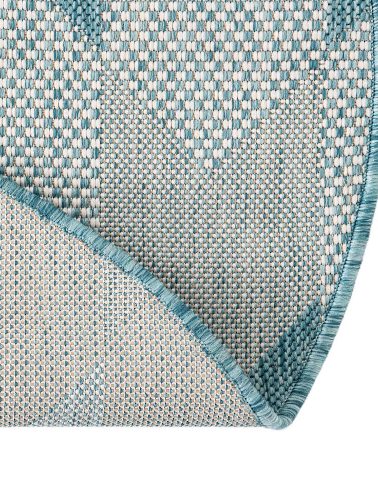 Detail image of  10' x 10'  Washable Modern Indoor / Outdoor Round Rug