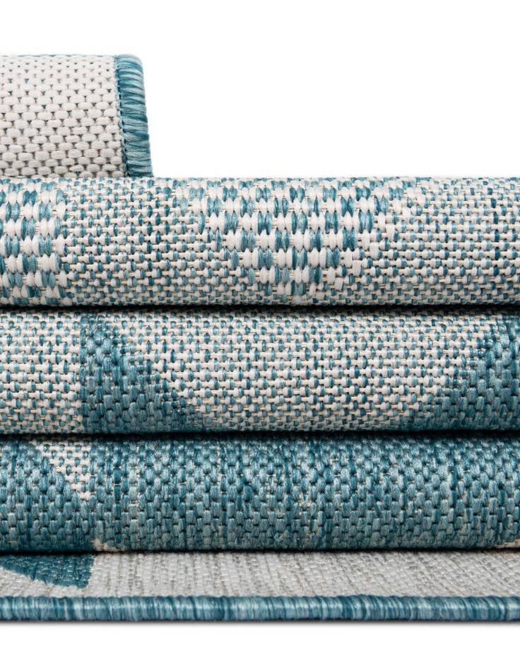 Detail image of  10' x 10'  Washable Modern Indoor / Outdoor Round Rug