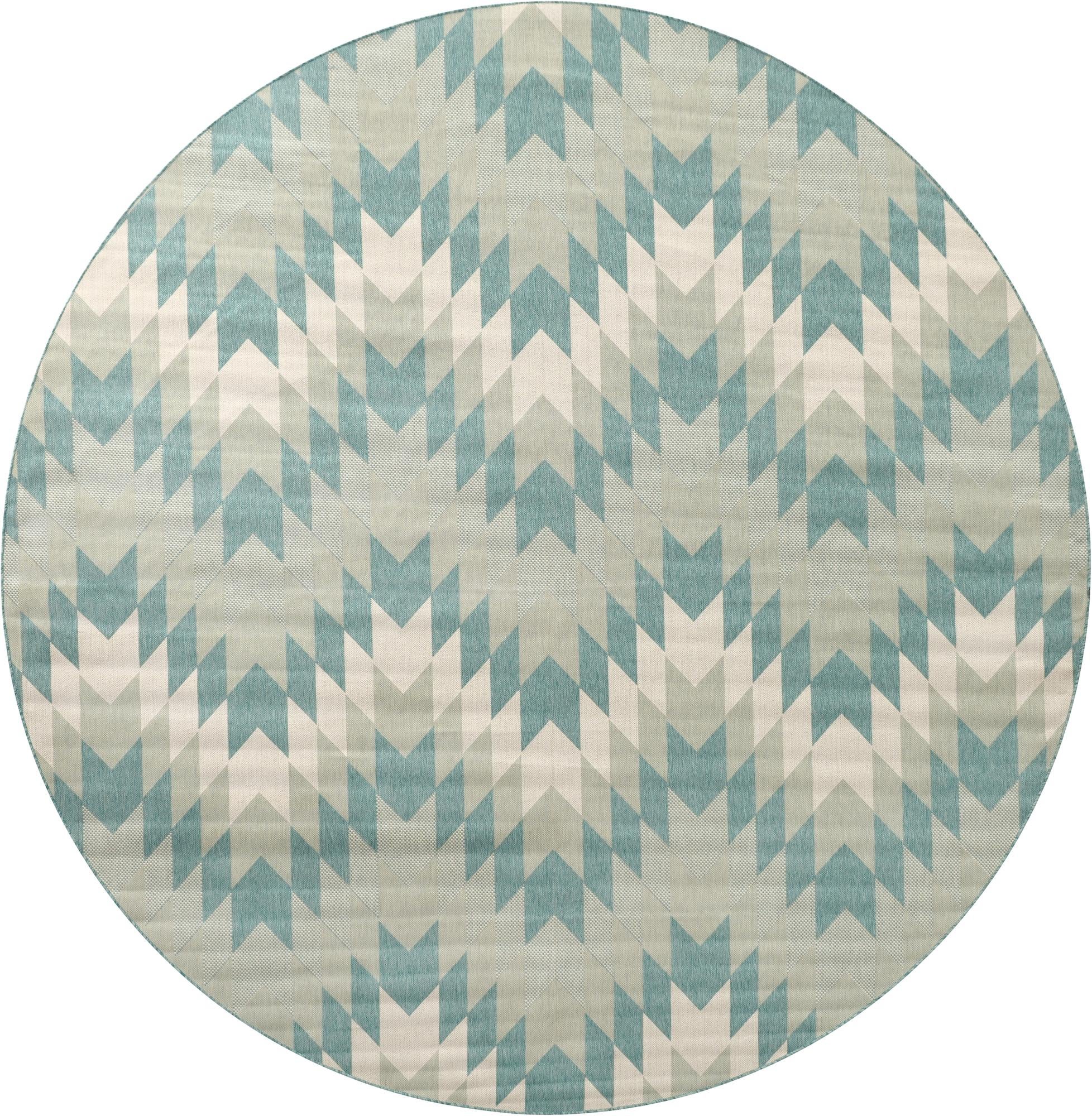 13' x 13'  Washable Modern Indoor / Outdoor Round Rug