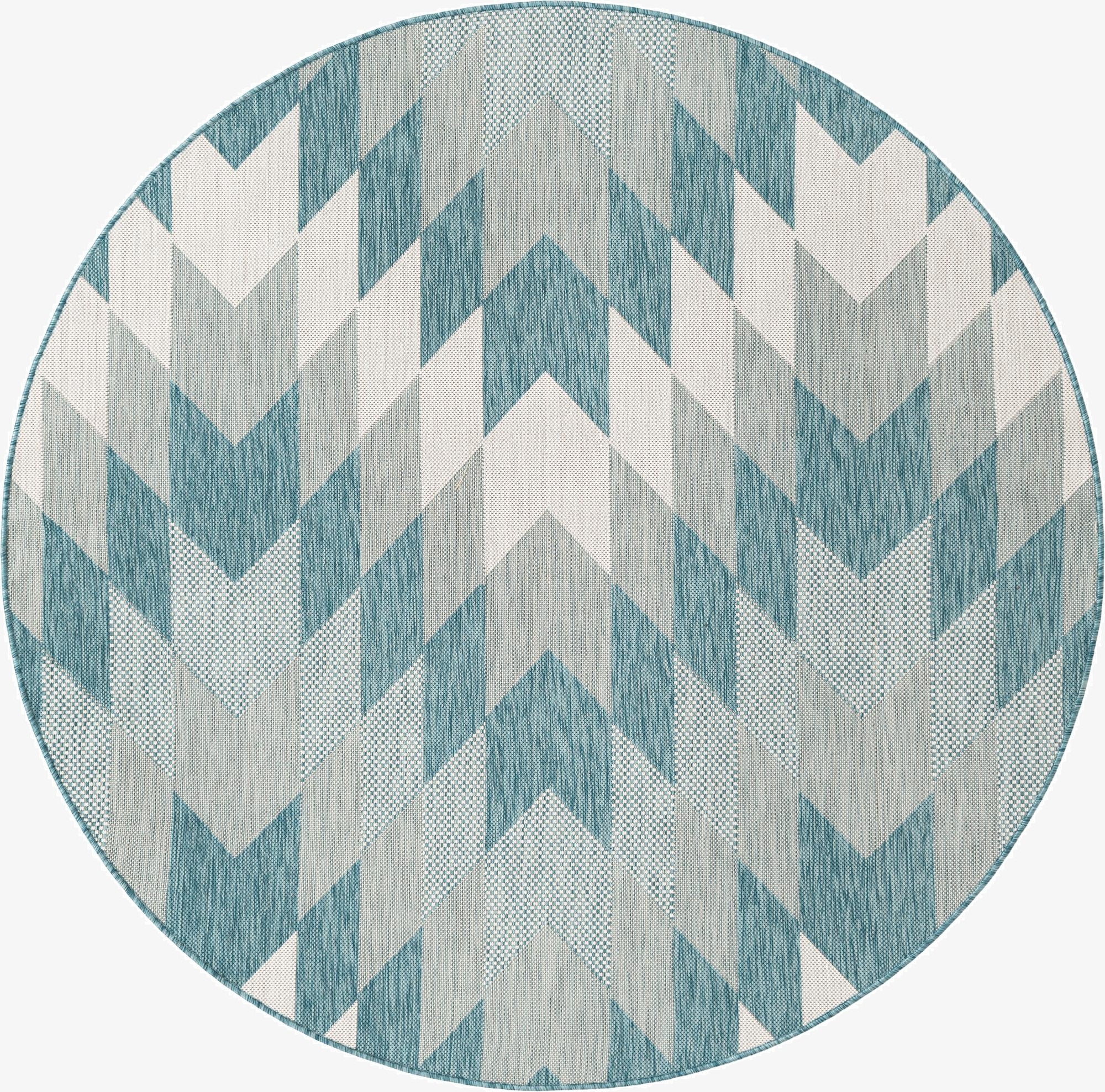  6' x 6'  Washable Modern Indoor / Outdoor Round Rug