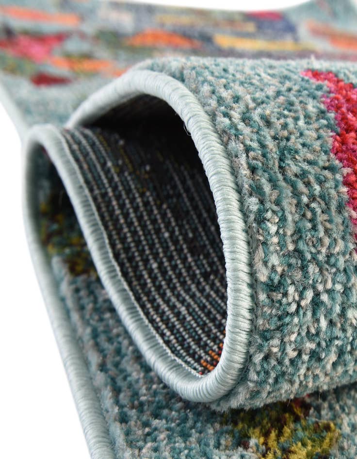 Detail image of  3' 3 x 3' 3  Washable Vivid Round Rug