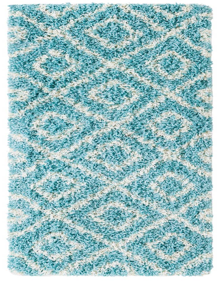 Detail image of  2' x 5' Lattice Shag Runner Rug