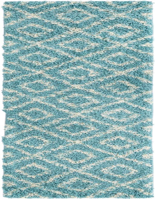 Detail image of  2' x 8' Lattice Shag Runner Rug