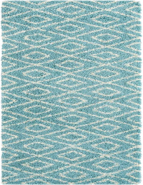 Detail image of  2' 7 x 12' Lattice Shag Runner Rug