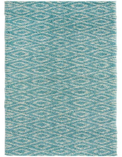 Detail image of  3' 3 x 16' 5 Lattice Shag Runner Rug