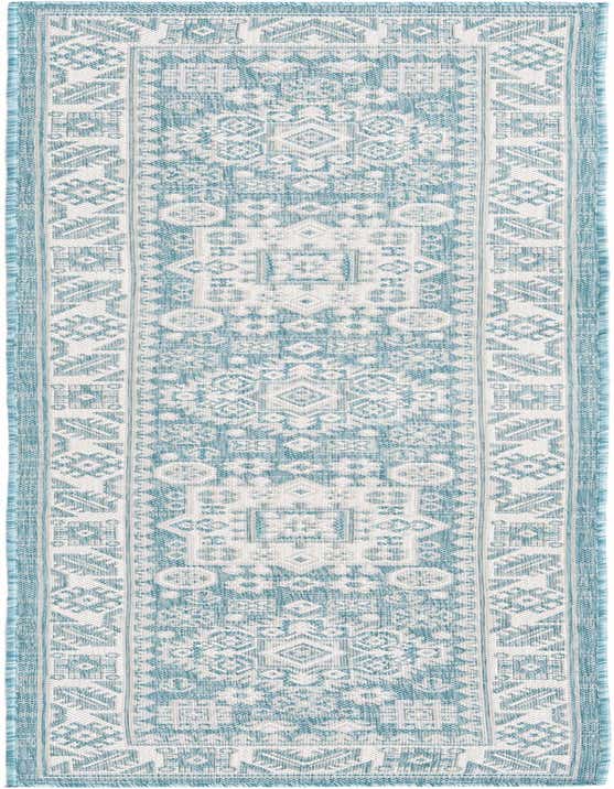 Primary image  2' x 8'  Washable Aztec Indoor / Outdoor Runner Rug