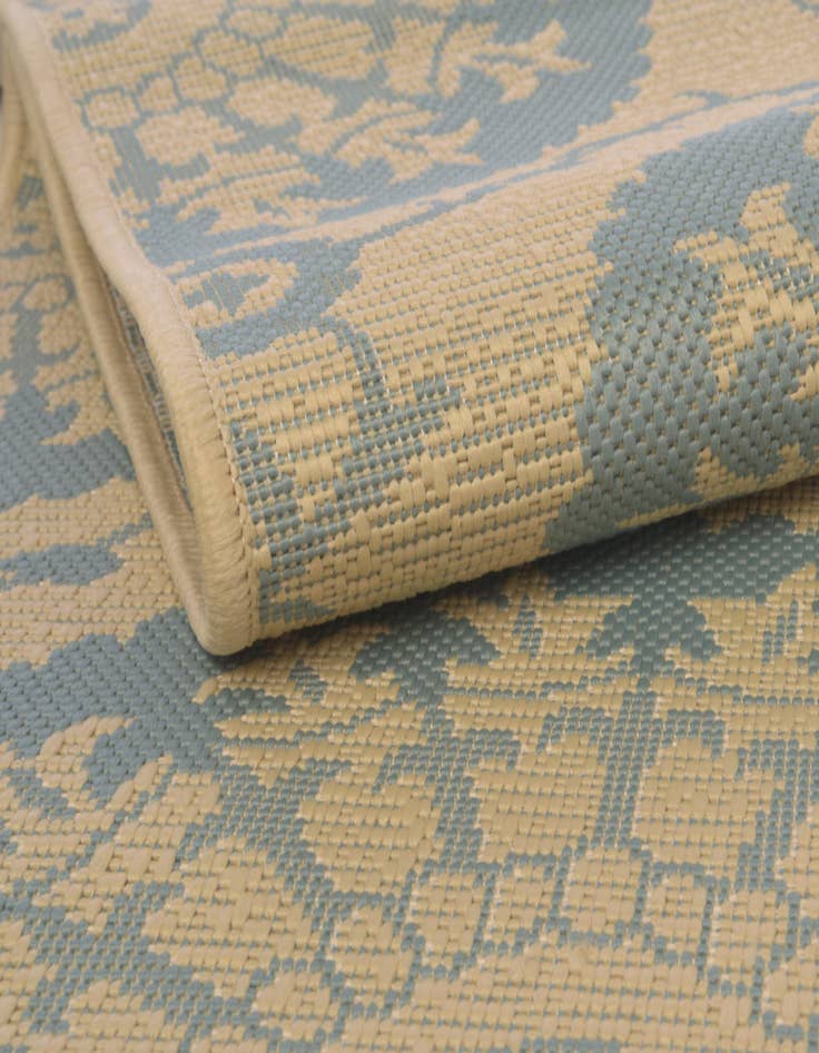 Detail image of  2' 2 x 6'  Washable Botanical Indoor / Outdoor Runner Rug