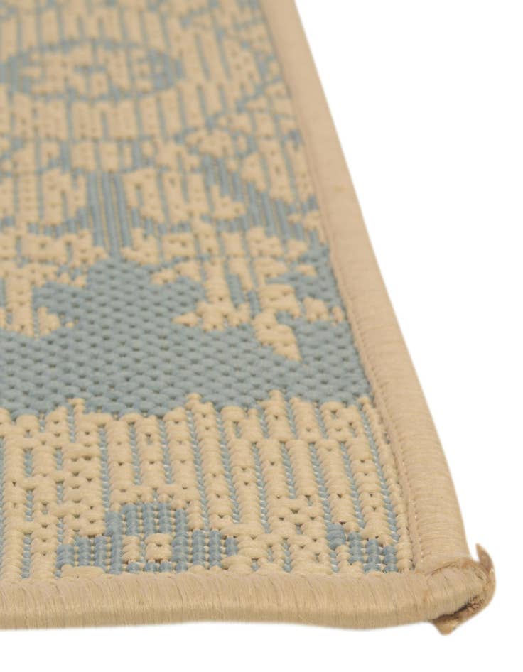 Detail image of  2' 2 x 6'  Washable Botanical Indoor / Outdoor Runner Rug