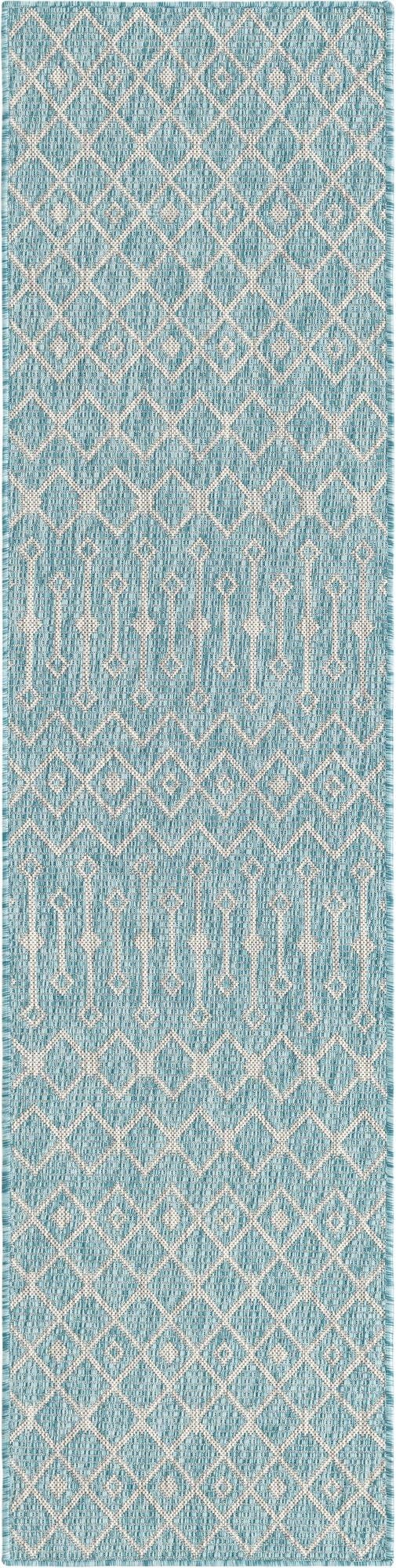  2' x 8'  Washable Lattice Indoor / Outdoor Runner Rug