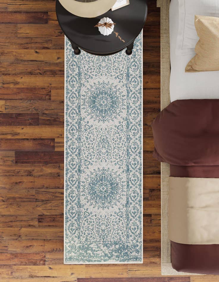 Detail image of  2' x 8'  Washable Traditional Indoor / Outdoor Runner Rug