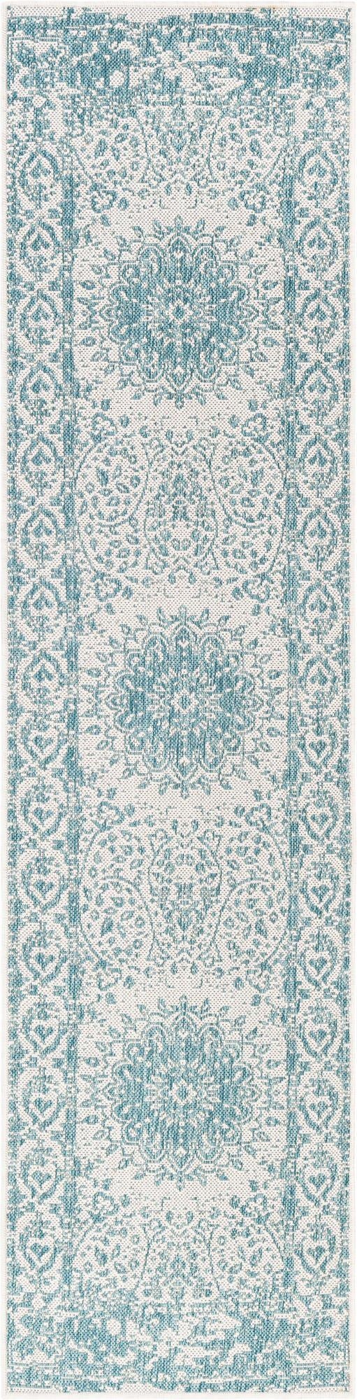  2' x 8'  Washable Traditional Indoor / Outdoor Runner Rug