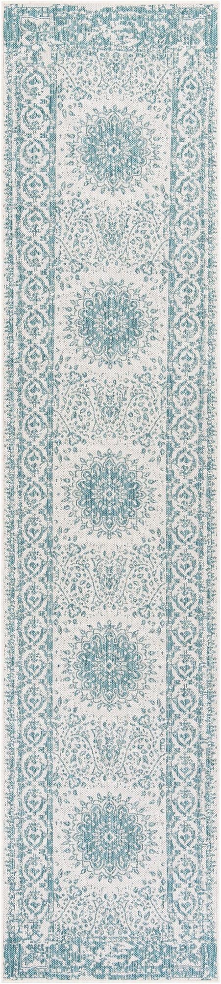  2' 7 x 12'  Washable Traditional Indoor / Outdoor Runner Rug