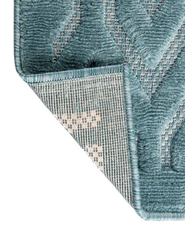 Detail image of  2' x 6'  Washable Trellis Textured Indoor / Outdoor Runner Rug