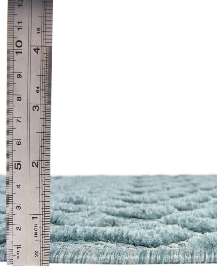 Detail image of  2' x 6'  Washable Trellis Textured Indoor / Outdoor Runner Rug