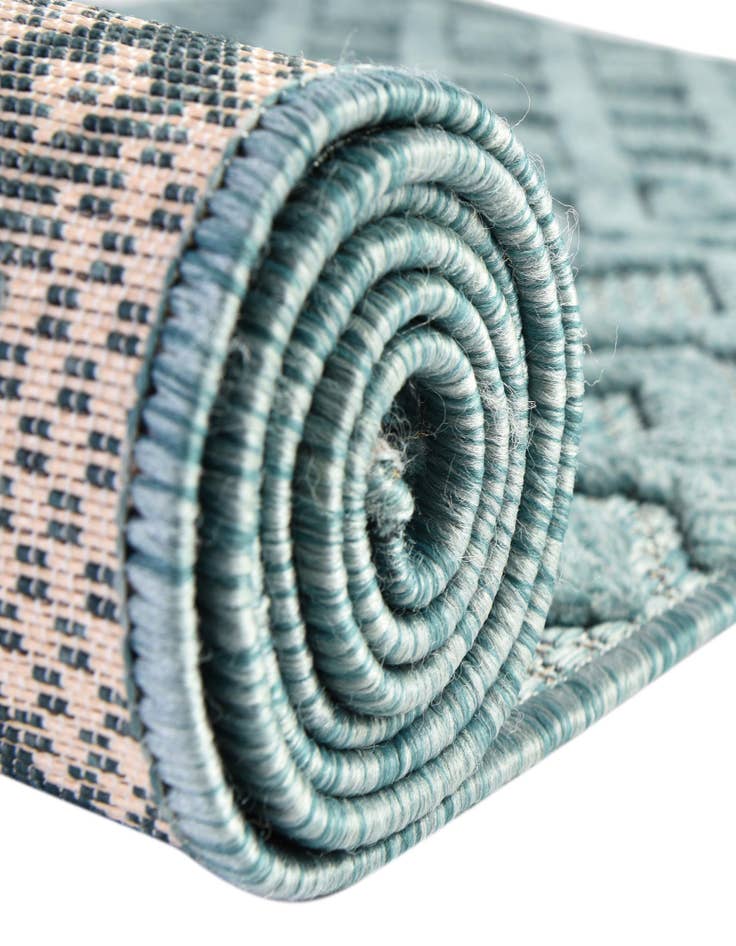 Detail image of  2' x 6'  Washable Trellis Textured Indoor / Outdoor Runner Rug