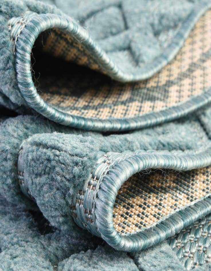 Detail image of  2' x 6'  Washable Trellis Textured Indoor / Outdoor Runner Rug