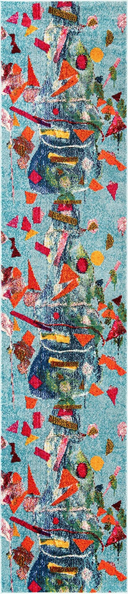  2' 7 x 12'  Washable Vivid Runner Rug