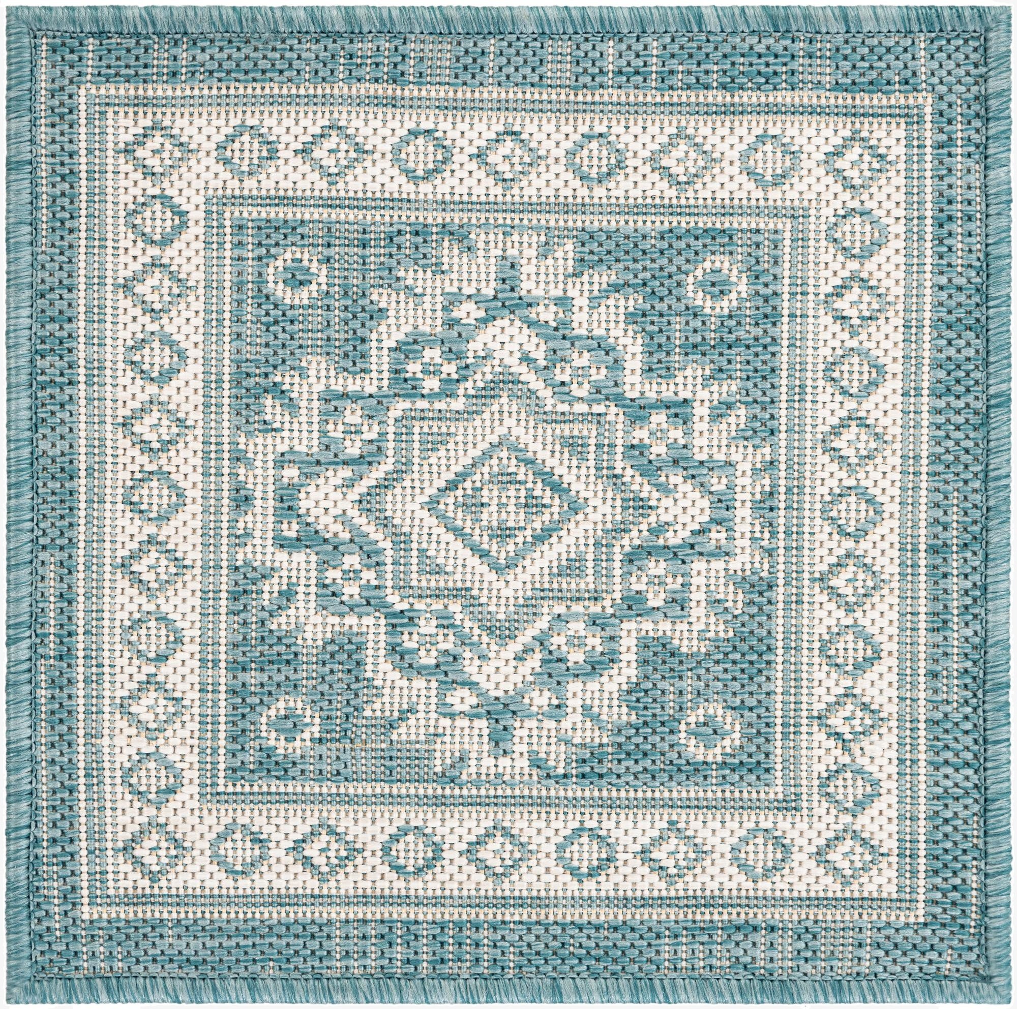  1' 4 x 1' 4  Washable Aztec Indoor / Outdoor Sample Rug