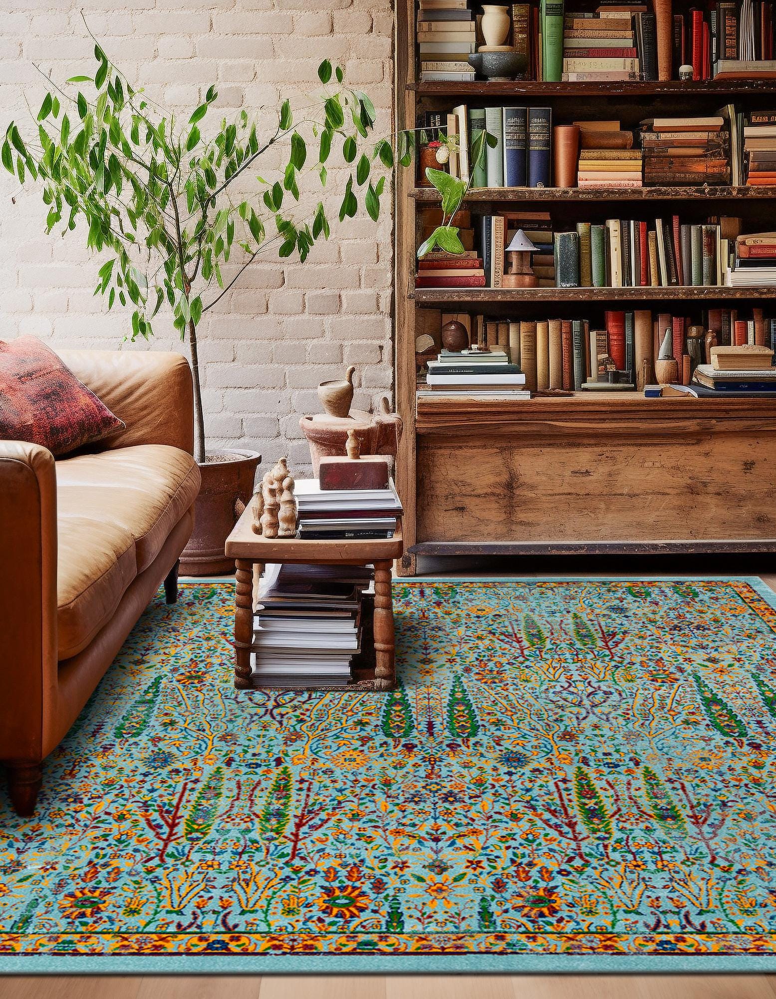 Aqua 10' x 10' Calypso Square Rug | Rugs.com