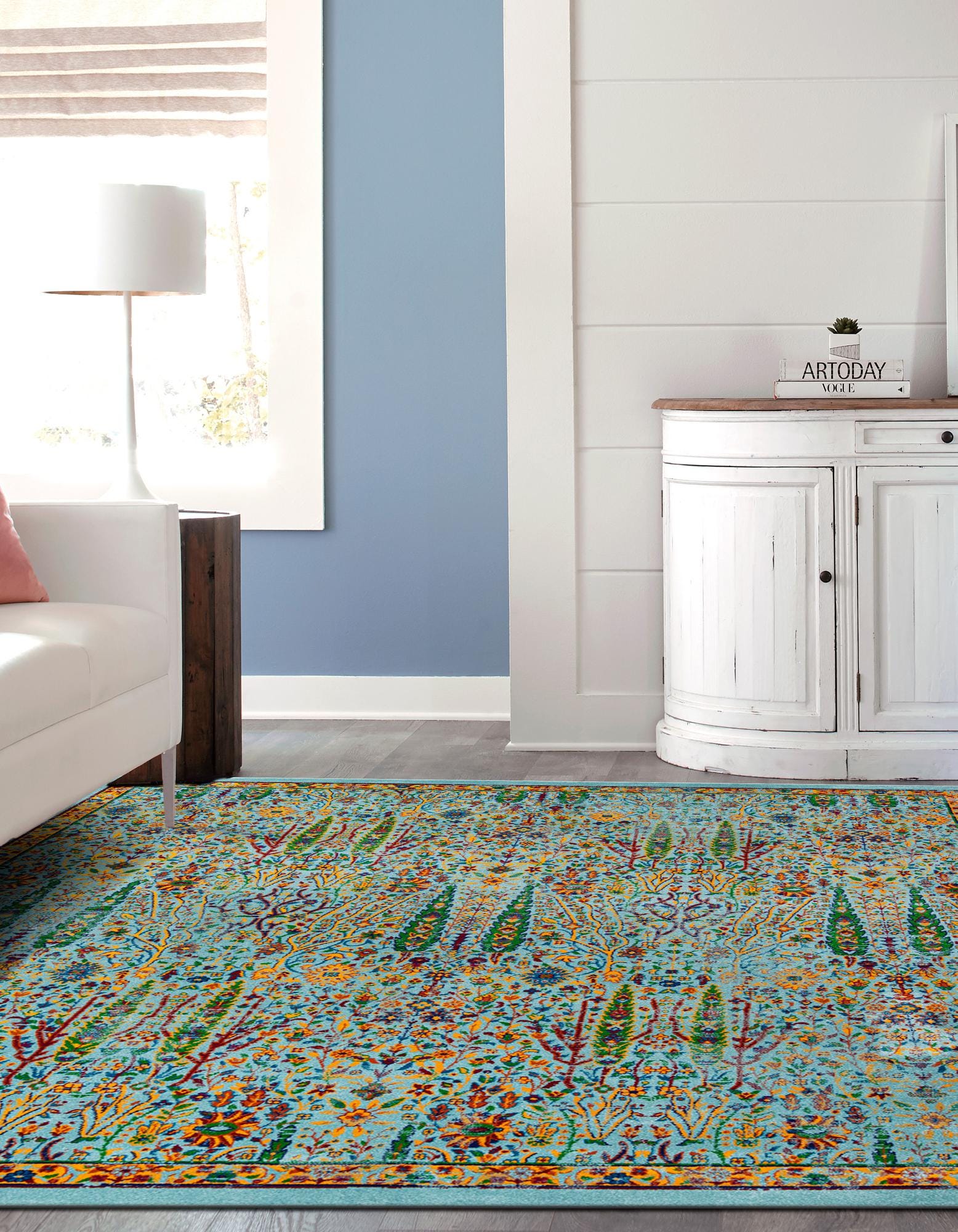Aqua 10' x 10' Calypso Square Rug | Rugs.com