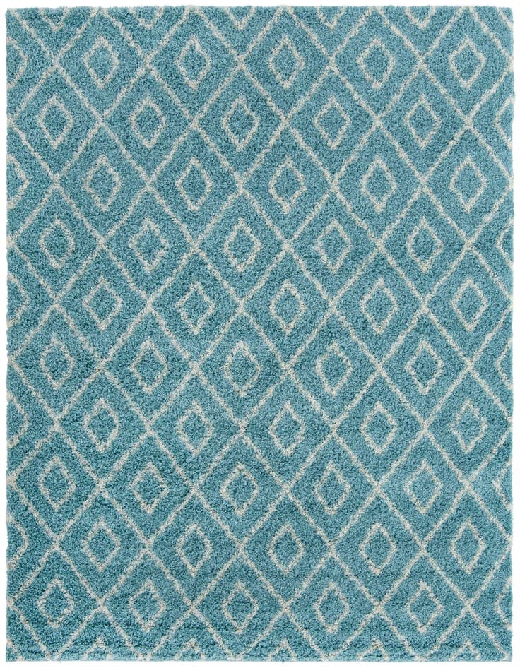 Detail image of  10' x 10' Lattice Shag Square Rug