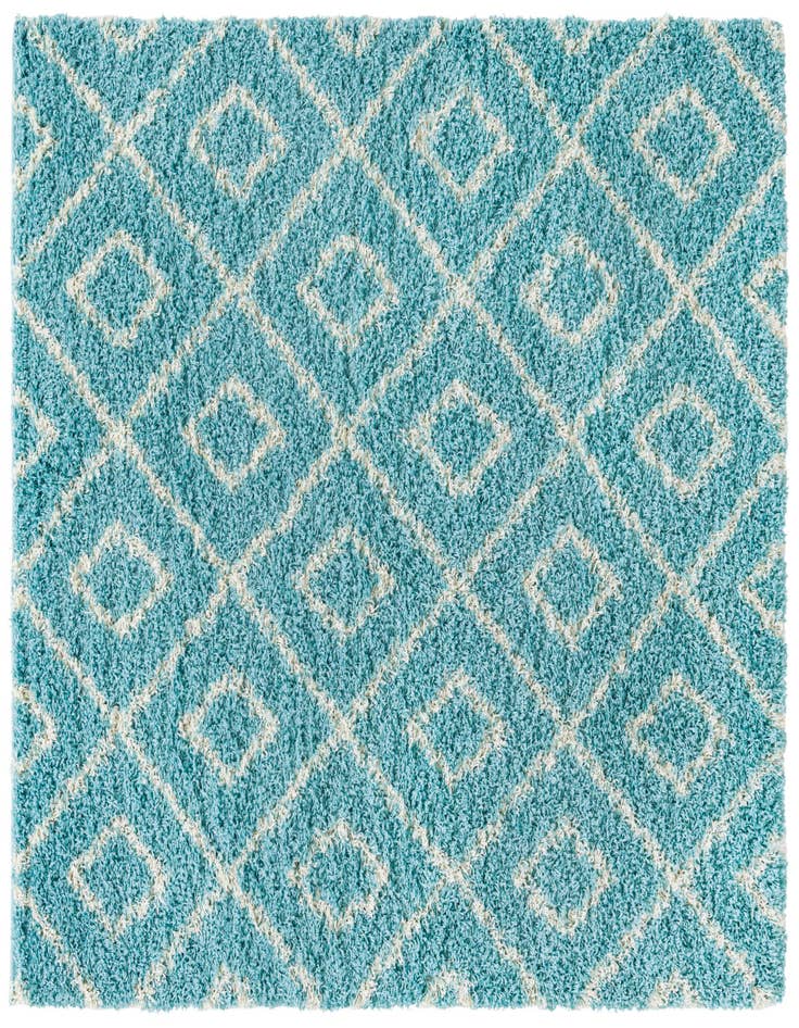 Detail image of  6' x 6' Lattice Shag Square Rug