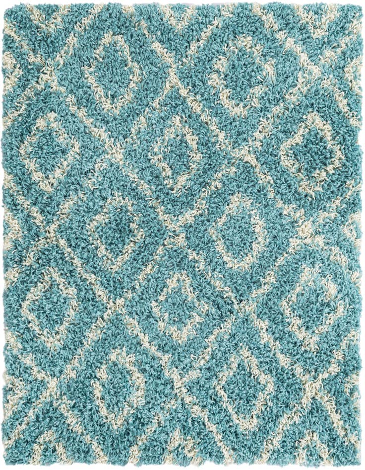 Detail image of  3' 3 x 3' 3 Lattice Shag Square Rug