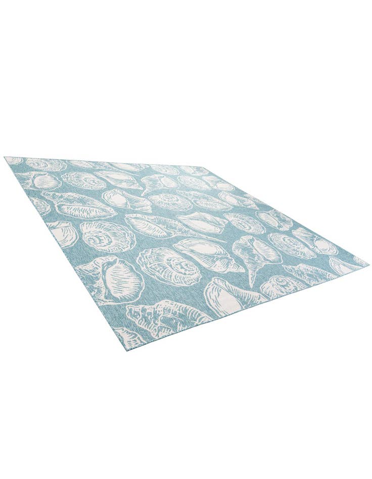Detail image of  12' x 12'  Washable Coastal Indoor / Outdoor Square Rug
