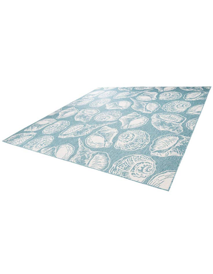 Detail image of  12' x 12'  Washable Coastal Indoor / Outdoor Square Rug